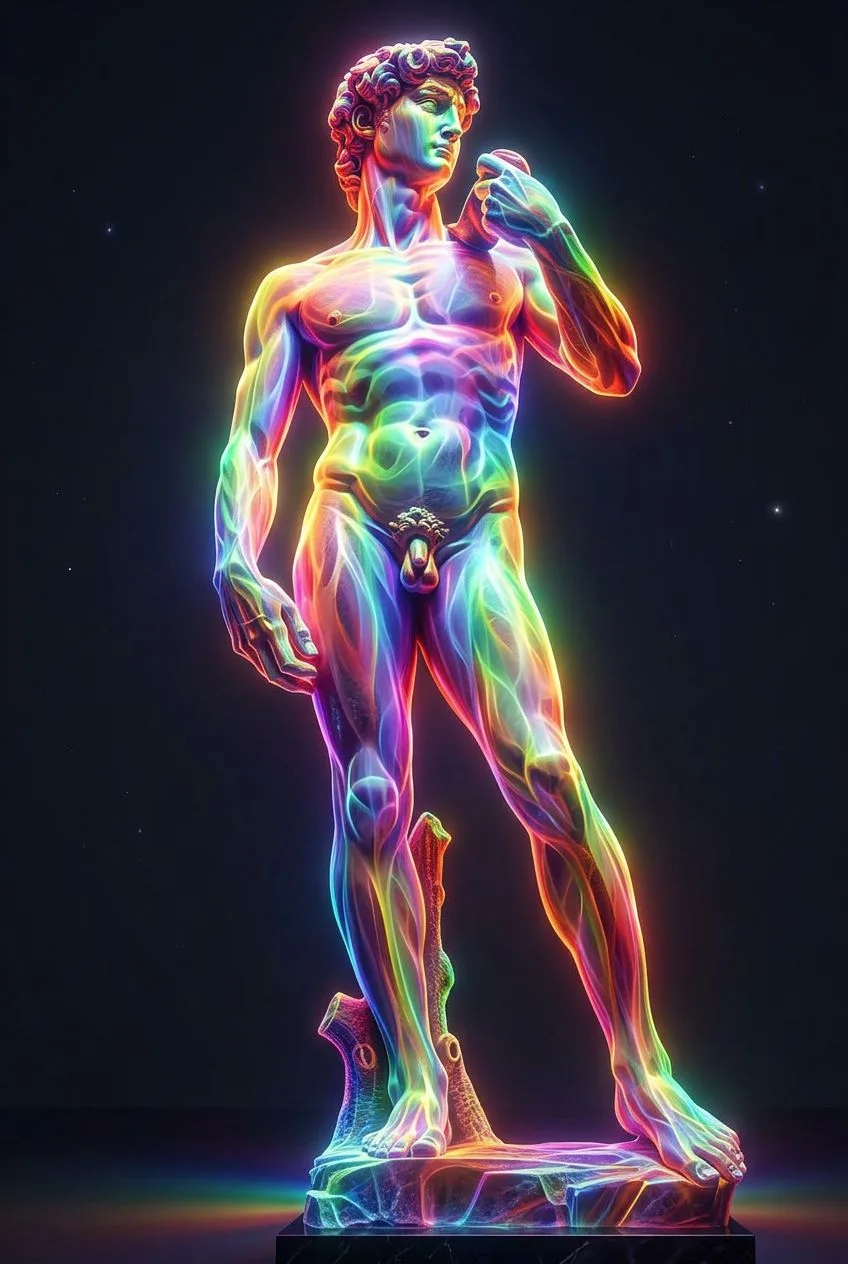 A longer full-body David figure representing the old precious website craft model