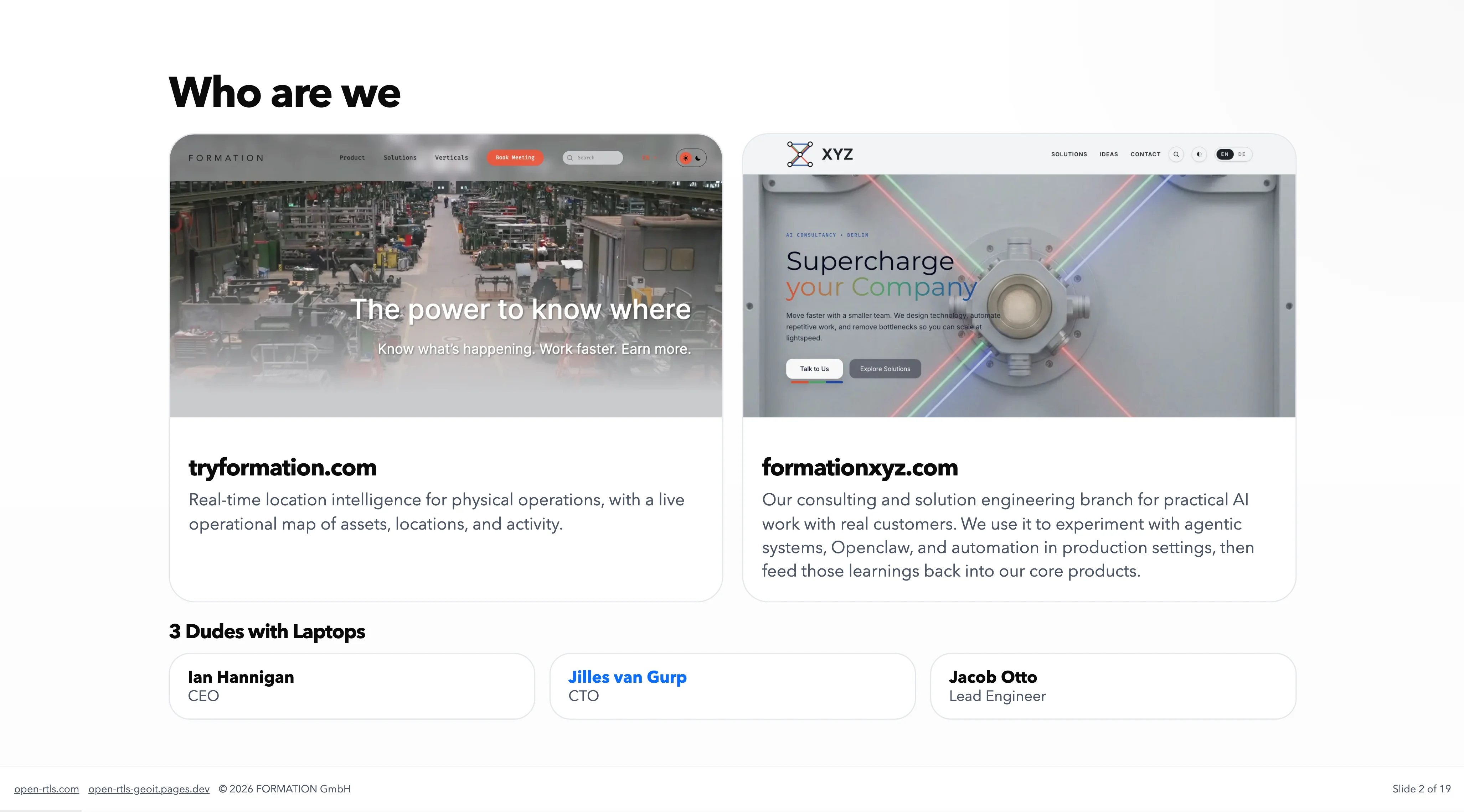 Screenshot of the GeoIT Symposium AI presentation deck