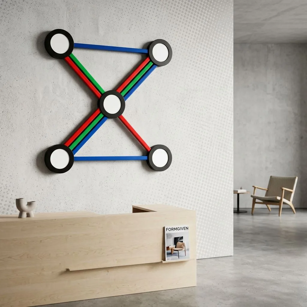 XYZ neon wall installation