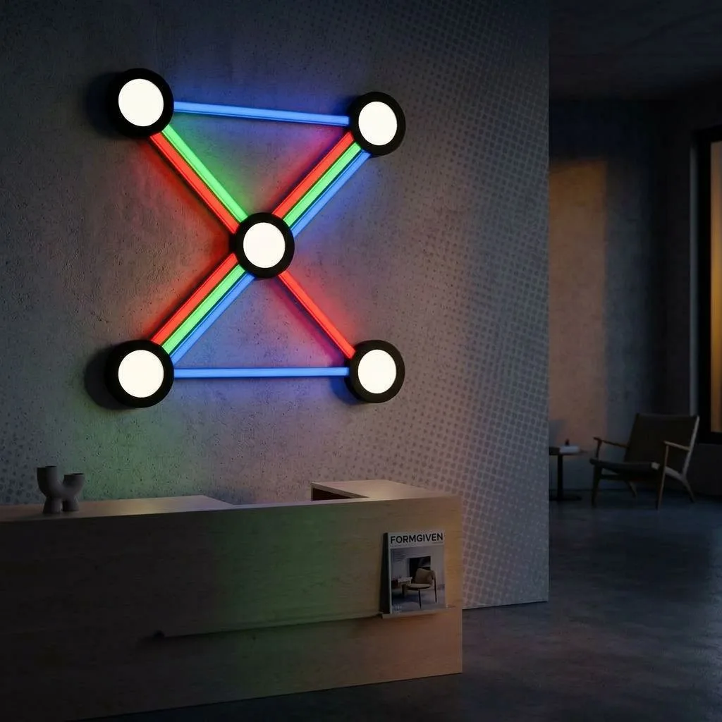 XYZ neon wall installation